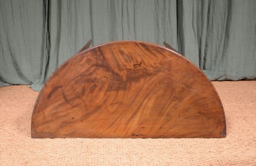 A GEORGIAN INLAID FLAME MAHOGANY DEMI LUNE TABLE C1820 - ADDITIONAL PHOTO 8