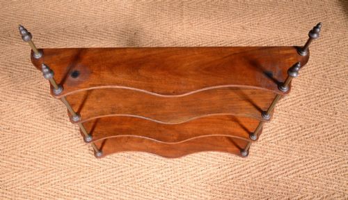 A SET OF MAHOGANY AND BRASS CAMPAIGN SHELVES C1900 - ADDITIONAL PHOTO 6