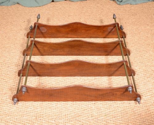 A SET OF MAHOGANY AND BRASS CAMPAIGN SHELVES C1900 - ADDITIONAL PHOTO 7