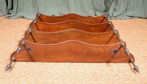 A SET OF MAHOGANY AND BRASS CAMPAIGN SHELVES C1900 - ADDITIONAL PHOTO 8