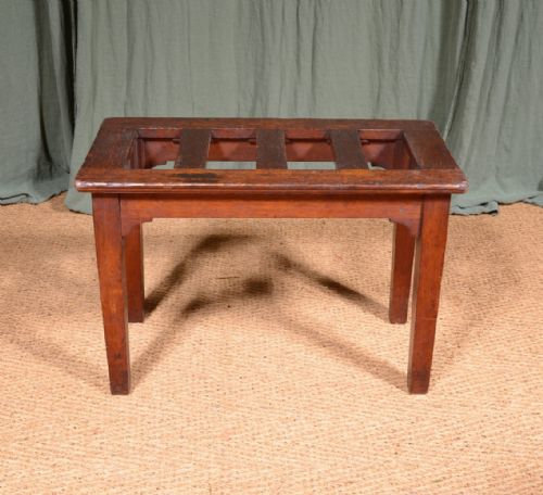 A VICTORIAN OAK LUGGAGE RACK C1870 - ADDITIONAL PHOTO 1