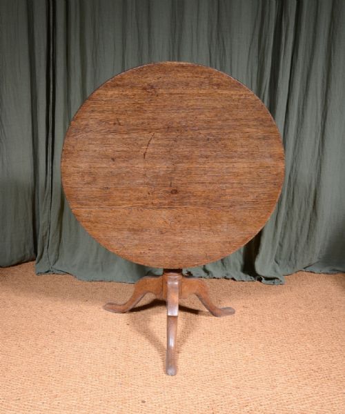 a 19th century oak tilt top tripod occasional table c1850 - CATEGORY: ANTIQUE TABLES - DATED 19TH CENTURY