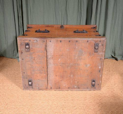 A VICTORIAN IRON MOUNTED OAK SILVER CHEST STRONG BOX C1860 - ADDITIONAL PHOTO 8