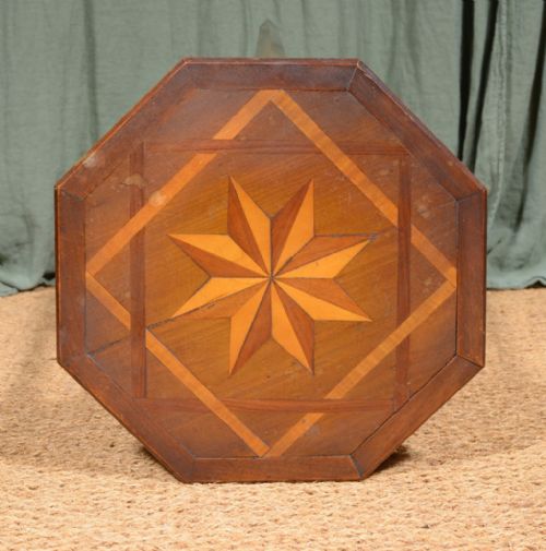 AN ARTS CRAFTS TWO TIER PARQUETRY PLANT STAND C1900 - ADDITIONAL PHOTO 3