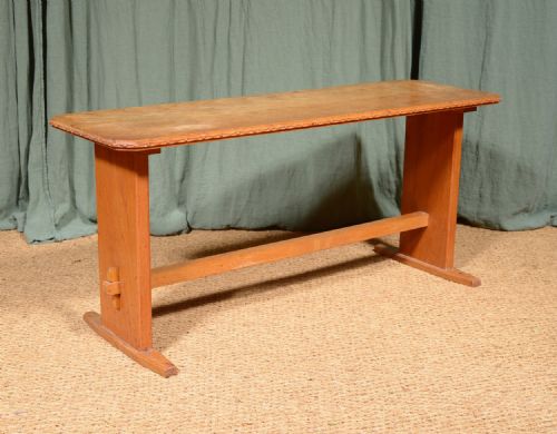 an oak cotswold school bench or window seat c1925 - CATEGORY: ANTIQUE TABLES - DATED 1920