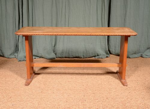 AN OAK COTSWOLD SCHOOL BENCH OR WINDOW SEAT C1925 - ADDITIONAL PHOTO 1