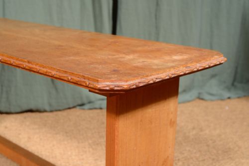 AN OAK COTSWOLD SCHOOL BENCH OR WINDOW SEAT C1925 - ADDITIONAL PHOTO 6