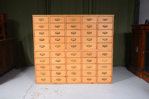 BIRCH BANK OF 50 DRAWERS C1930 - ADDITIONAL PHOTO 1