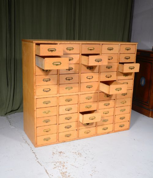 BIRCH BANK OF 50 DRAWERS C1930 - ADDITIONAL PHOTO 2