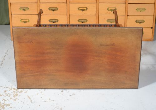 AN AESTHETIC MOVEMENT WALNUT OCCASIONAL TABLE WITH GALLERY UNDERTIER C1870 - ADDITIONAL PHOTO 3