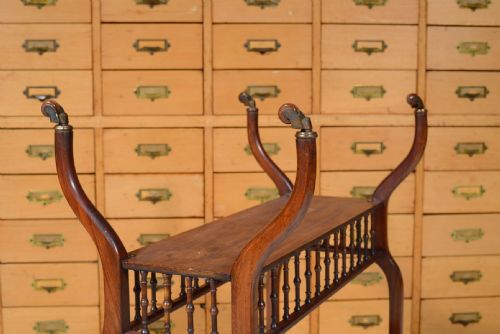 AN AESTHETIC MOVEMENT WALNUT OCCASIONAL TABLE WITH GALLERY UNDERTIER C1870 - ADDITIONAL PHOTO 5