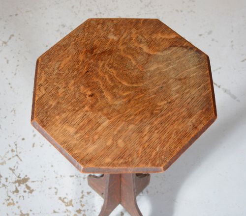 AN UNUSUAL ARTS CRAFTS MOORISH OAK TABLE C1870 - ADDITIONAL PHOTO 4