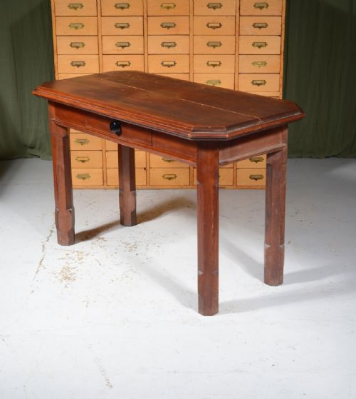 a victorian gothic oregon pine side table c1880 - CATEGORY: ANTIQUE TABLES - DATED 1880