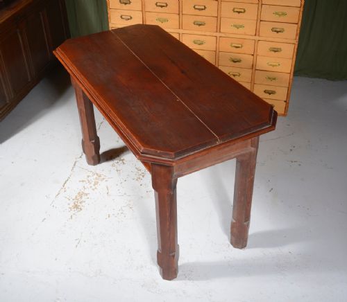 A VICTORIAN GOTHIC OREGON PINE SIDE TABLE C1880 - ADDITIONAL PHOTO 5