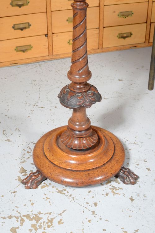 WILLIAM IV ROSEWOOD OCCASIONAL TABLE WITH CANDLE HOLDER C1830 - ADDITIONAL PHOTO 2