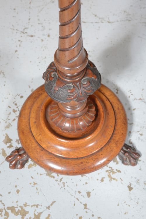 WILLIAM IV ROSEWOOD OCCASIONAL TABLE WITH CANDLE HOLDER C1830 - ADDITIONAL PHOTO 4