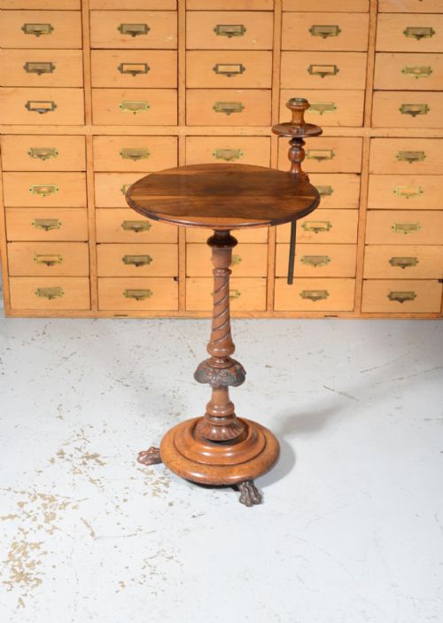 WILLIAM IV ROSEWOOD OCCASIONAL TABLE WITH CANDLE HOLDER C1830 - ADDITIONAL PHOTO 7