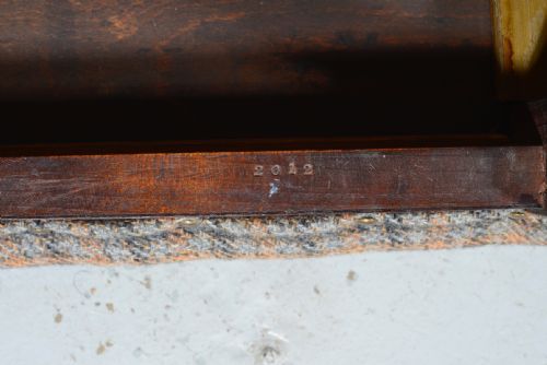 AN AESTHETIC MOVEMENT FOOTSTOOL WITH TWEED UPHOLSTERY C1870 - ADDITIONAL PHOTO 3