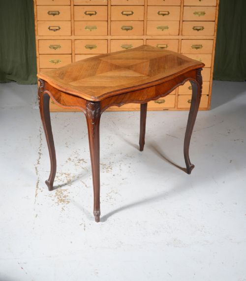 a french parquetry kingwood occasional or writing table c1900 - CATEGORY: ANTIQUE TABLES - DATED 1900