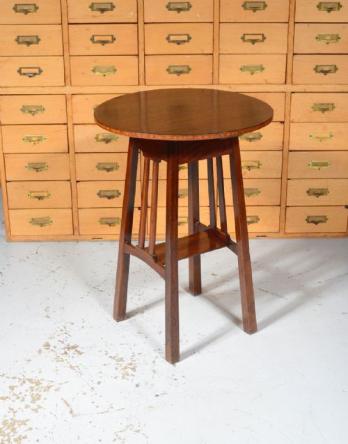 an inlaid mahogany table by liberty co c1900 - CATEGORY: ANTIQUE TABLES - DATED 1900
