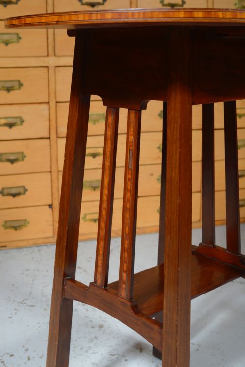AN INLAID MAHOGANY TABLE BY LIBERTY CO C1900 - ADDITIONAL PHOTO 3