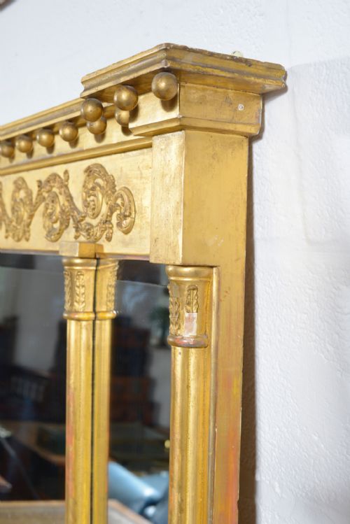 A REGENCY GILT OVERMANTEL TRIPTYCH MIRROR C1820 - ADDITIONAL PHOTO 5