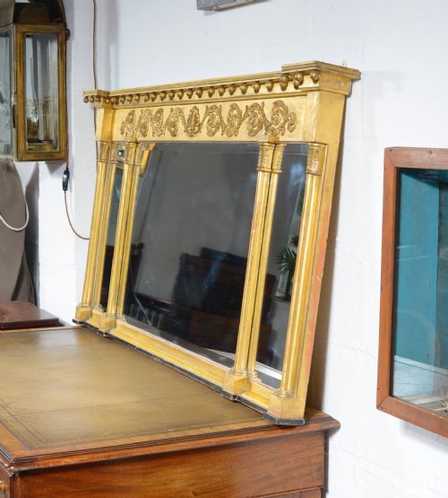 A REGENCY GILT OVERMANTEL TRIPTYCH MIRROR C1820 - ADDITIONAL PHOTO 8