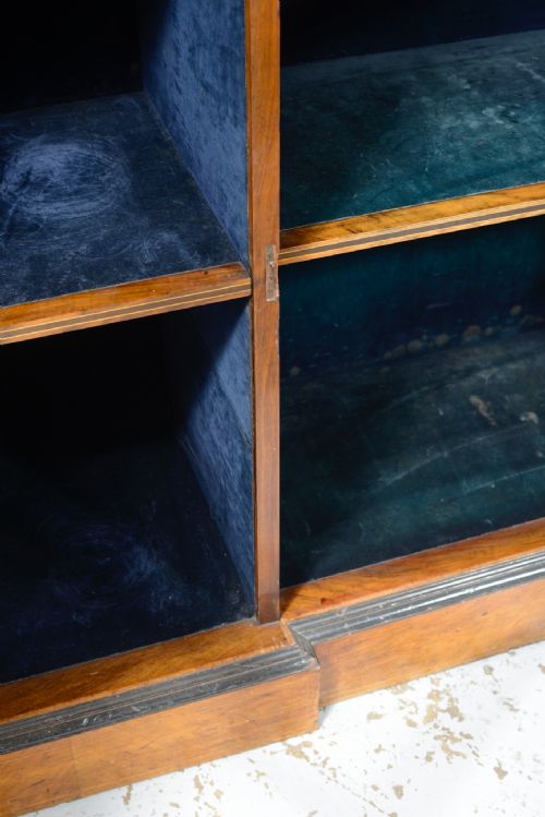 A VICTORIAN BURR WALNUT BREAKFRONT CREDENZA CABINET C1880 - ADDITIONAL PHOTO 5