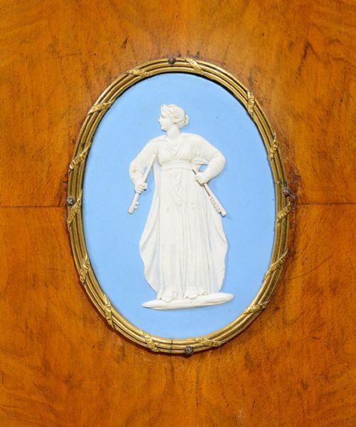 A VICTORIAN BURR WALNUT BREAKFRONT CREDENZA CABINET C1880 - ADDITIONAL PHOTO 6