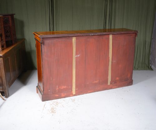A VICTORIAN BURR WALNUT BREAKFRONT CREDENZA CABINET C1880 - ADDITIONAL PHOTO 14