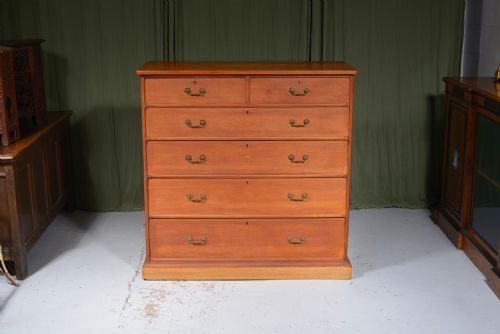 an arts and crafts stained ash and oak chest of drawers attributed to gillow c1890 - CATEGORY: ANTIQUE CHEST OF DRAWERS - DATED 1870