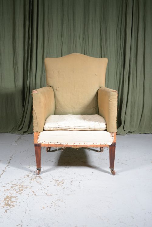 A 19TH CENTURY ARMCHAIR FOR UPHOLSTERY C1850 - ADDITIONAL PHOTO 1