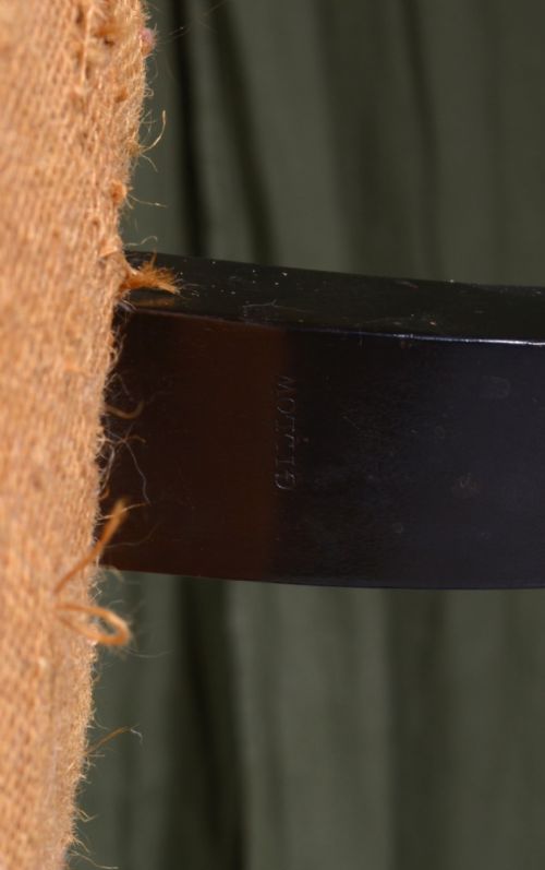 A GILLOW BUTTON BACK NURSING CHAIR ON GILT EBONISED LEGS C1870 - ADDITIONAL PHOTO 7