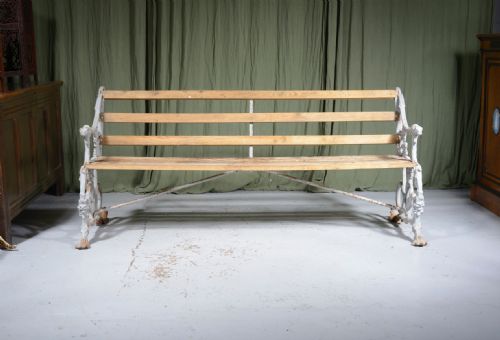 A COALBROOKDALE CAST IRON 'GRAPE AND SERPENT' PATTERN BENCH C1840 - ADDITIONAL PHOTO 1