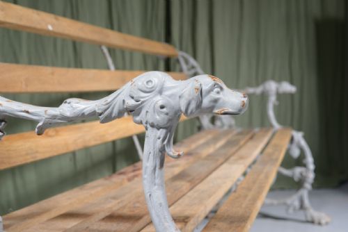 A COALBROOKDALE CAST IRON 'GRAPE AND SERPENT' PATTERN BENCH C1840 - ADDITIONAL PHOTO 3
