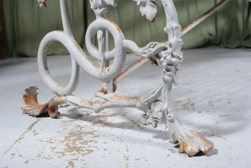 A COALBROOKDALE CAST IRON 'GRAPE AND SERPENT' PATTERN BENCH C1840 - ADDITIONAL PHOTO 4