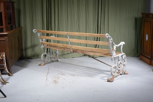 A COALBROOKDALE CAST IRON 'GRAPE AND SERPENT' PATTERN BENCH C1840 - ADDITIONAL PHOTO 6