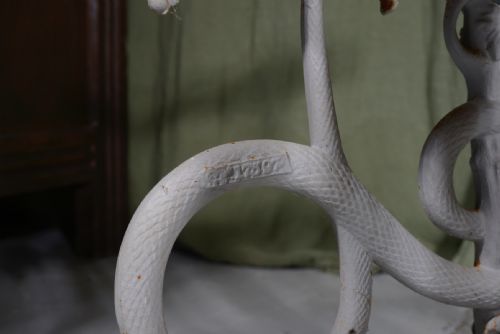 A COALBROOKDALE CAST IRON 'GRAPE AND SERPENT' PATTERN BENCH C1840 - ADDITIONAL PHOTO 7