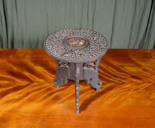 a miniature indian hoshiapur bone inlaid table c1920 - CATEGORY: ANTIQUE TABLES - DATED 1920