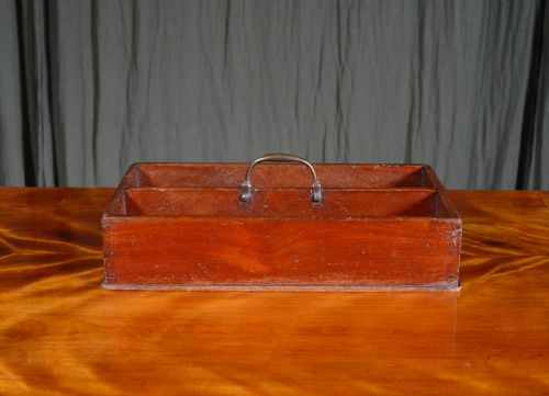 an george iii brass handled mahogany cutlery tray c1790 - CATEGORY: ANTIQUE MISCELLANEOUS - DATED GEORGIAN