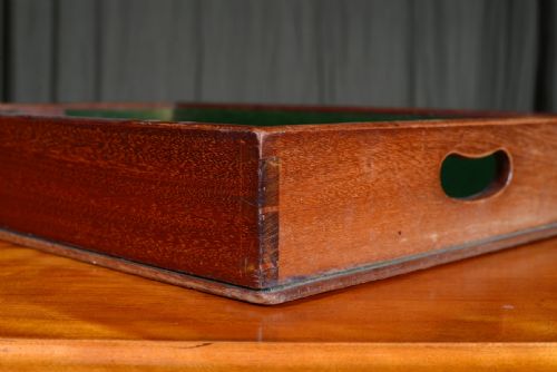 A VICTORIAN MAHOGANY CUTLERY TRAY C1870 - ADDITIONAL PHOTO 2