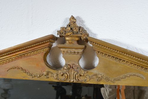 A 19TH CENTURY ARCHITECTURAL TRIPTYCH OVERMANTEL MIRROR C1850 - ADDITIONAL PHOTO 3