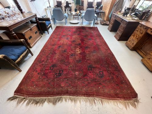 a large antique afghan rug c1900 - CATEGORY: ANTIQUE RUGS - DATED 1900