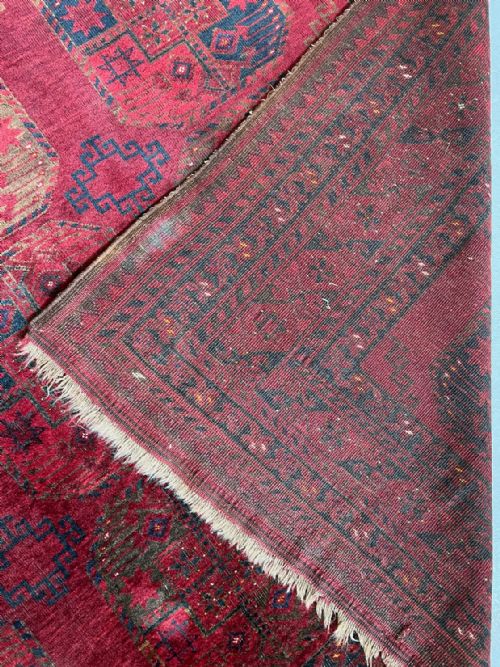 A LARGE ANTIQUE AFGHAN RUG C1900 - ADDITIONAL PHOTO 7