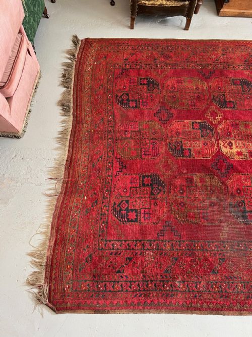 A LARGE ANTIQUE AFGHAN RUG C1900 - ADDITIONAL PHOTO 8