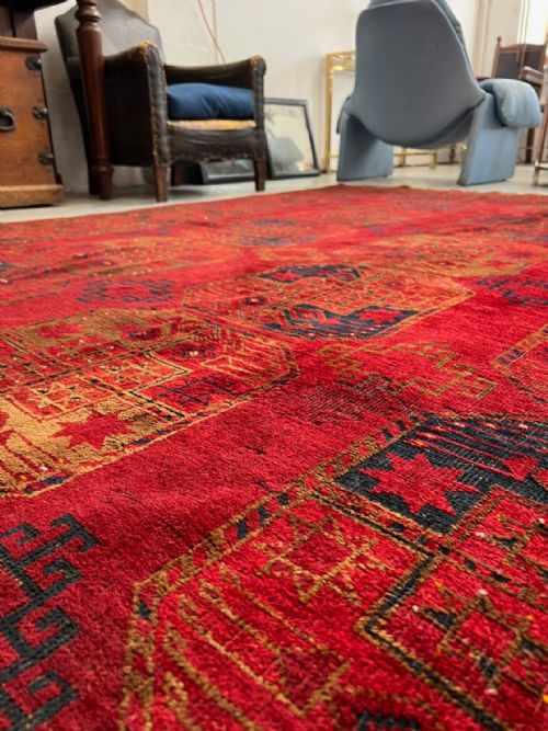 A LARGE ANTIQUE AFGHAN RUG C1900 - ADDITIONAL PHOTO 9