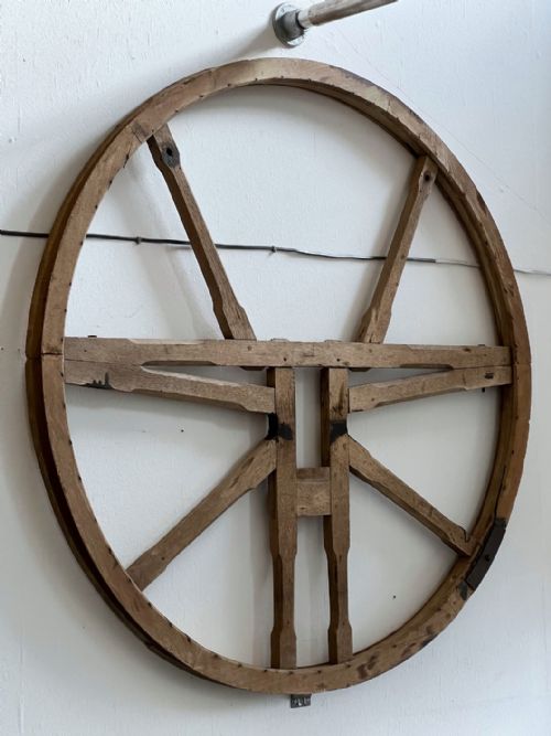 a large architectural victorian oak church bell wheel c1850 - CATEGORY: ANTIQUE MISCELLANEOUS - DATED 19TH CENTURY