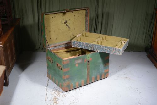 ro leycester esq's no 1 iron bound oak silver chest by garrard london c1850 - CATEGORY: ANTIQUE CHESTS - DATED 19TH CENTURY