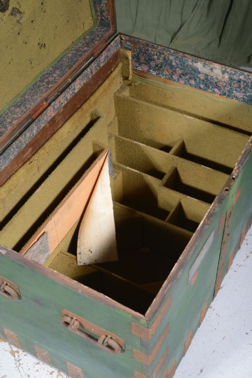 RO LEYCESTER ESQ'S NO 1 IRON BOUND OAK SILVER CHEST BY GARRARD LONDON C1850 - ADDITIONAL PHOTO 5