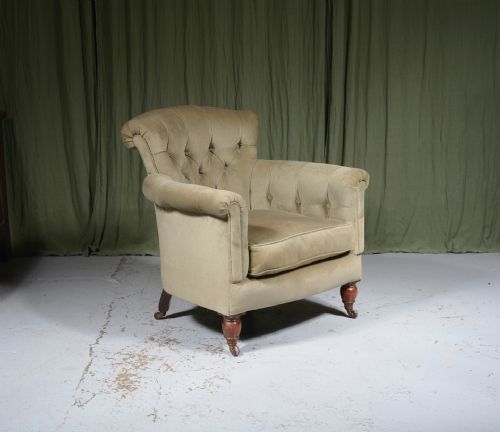 a howard sons 'woodstock' style button back armchair c1890 - CATEGORY: ANTIQUE CHAIRS - DATED 1890